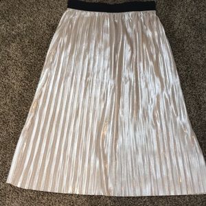 Metallic Midi Skirt